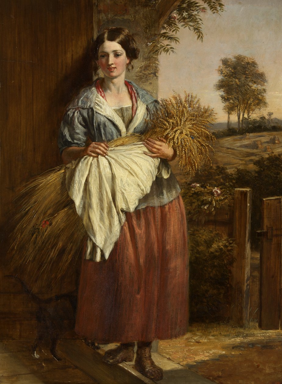 Gleaner (olaj a panelen) alkotó: Charles Landseer