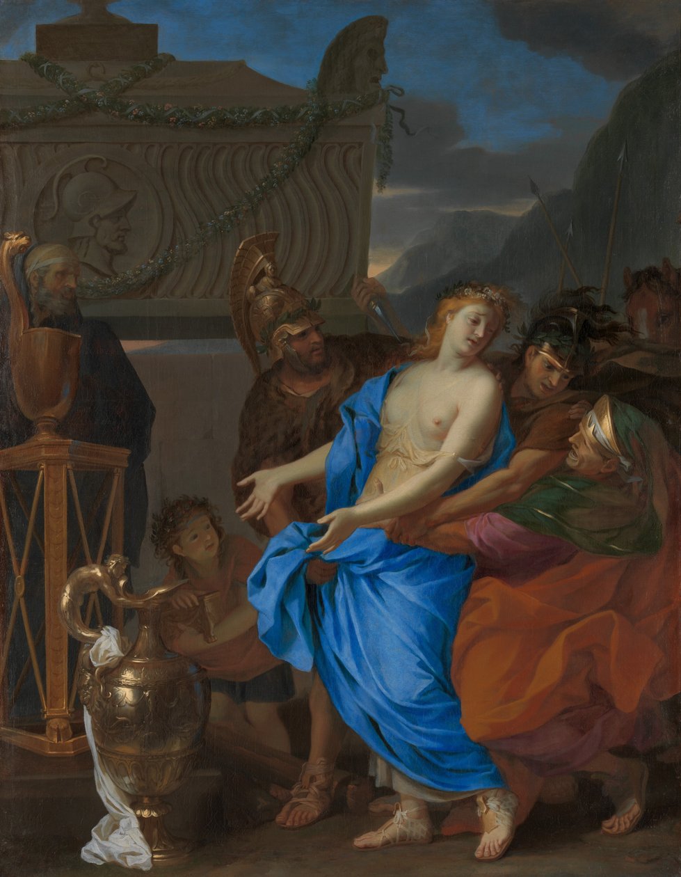 Polyxena feláldozása, 1647. alkotó: Charles Le Brun