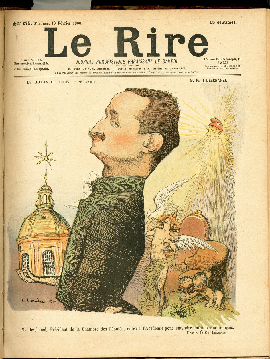 „A nevetés” címlapja, színekben szatirikus alkotó: Charles Leandre