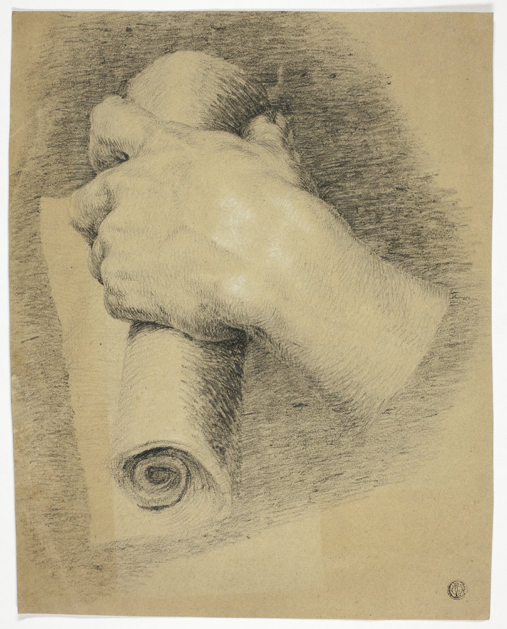 Hand Holding Roll of Papers alkotó: Charles Lucy