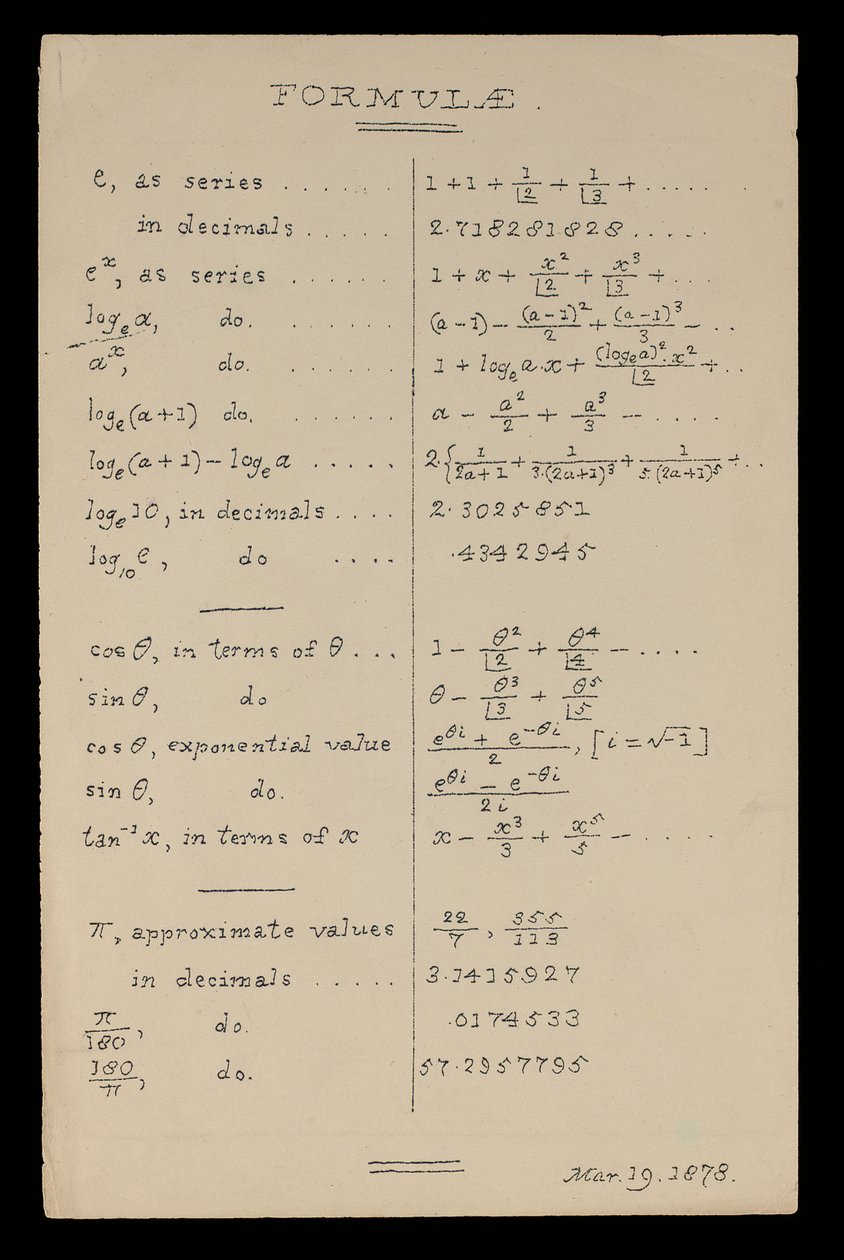 Képletek, Oxford alkotó: Charles Lutwidge Dodgson