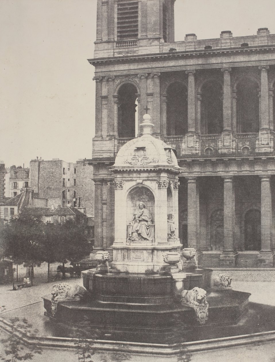 Szökőkút St. Sulpice-ban, 1851. alkotó: Charles Marville