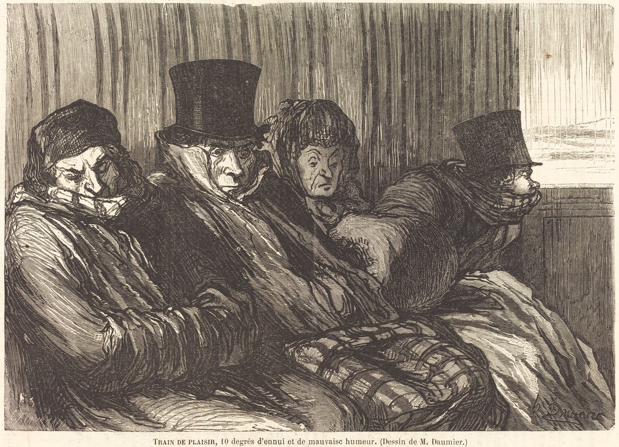 vidám vonat alkotó: Charles Maurand after Honoré Daumier