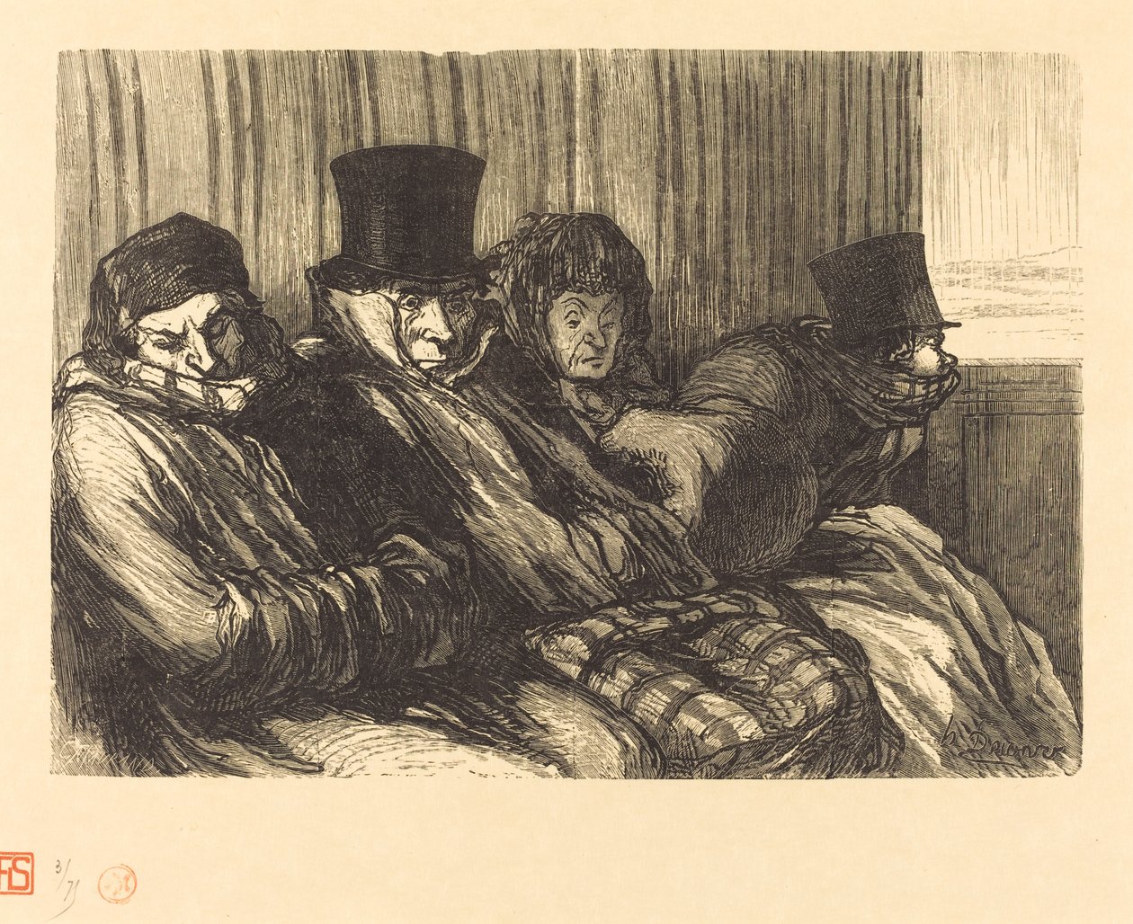 vidám vonat alkotó: Charles Maurand after Honoré Daumier