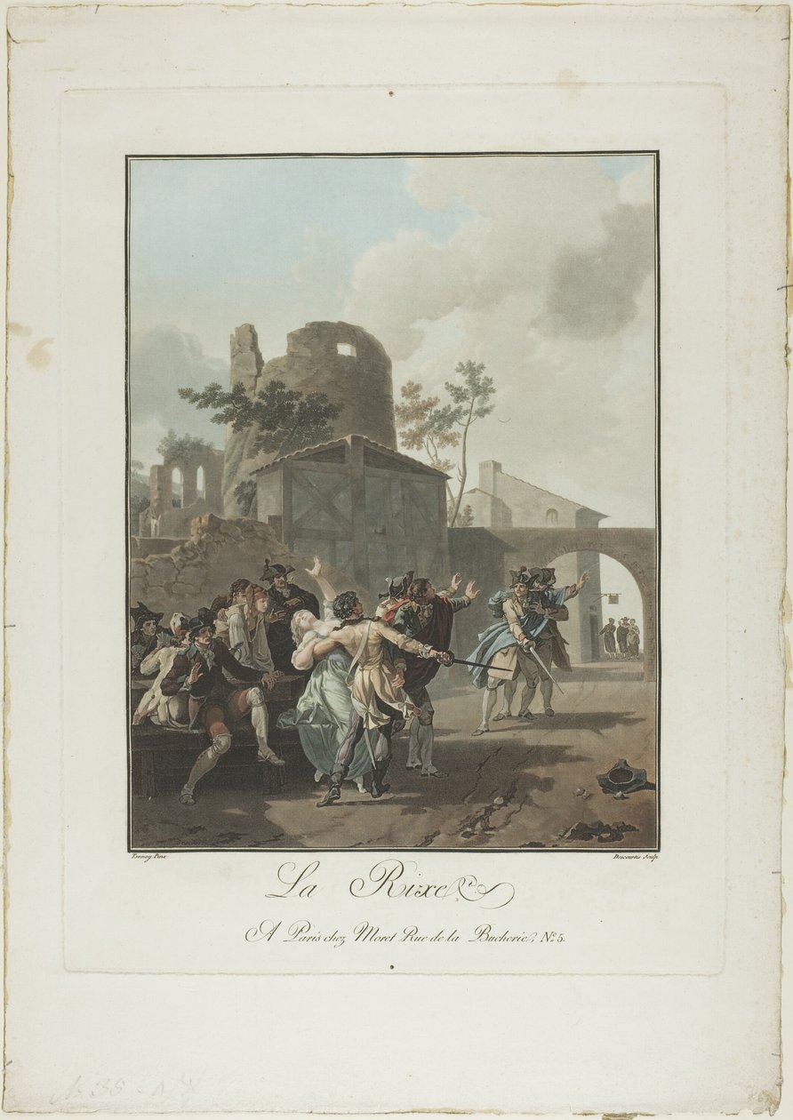 La Rixe alkotó: Charles Melchior Descourtis