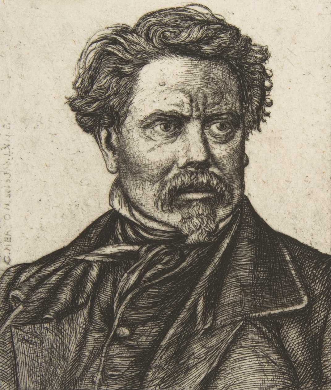 Benjamin Fillon, egy fénykép után, 1862. alkotó: Charles Meryon