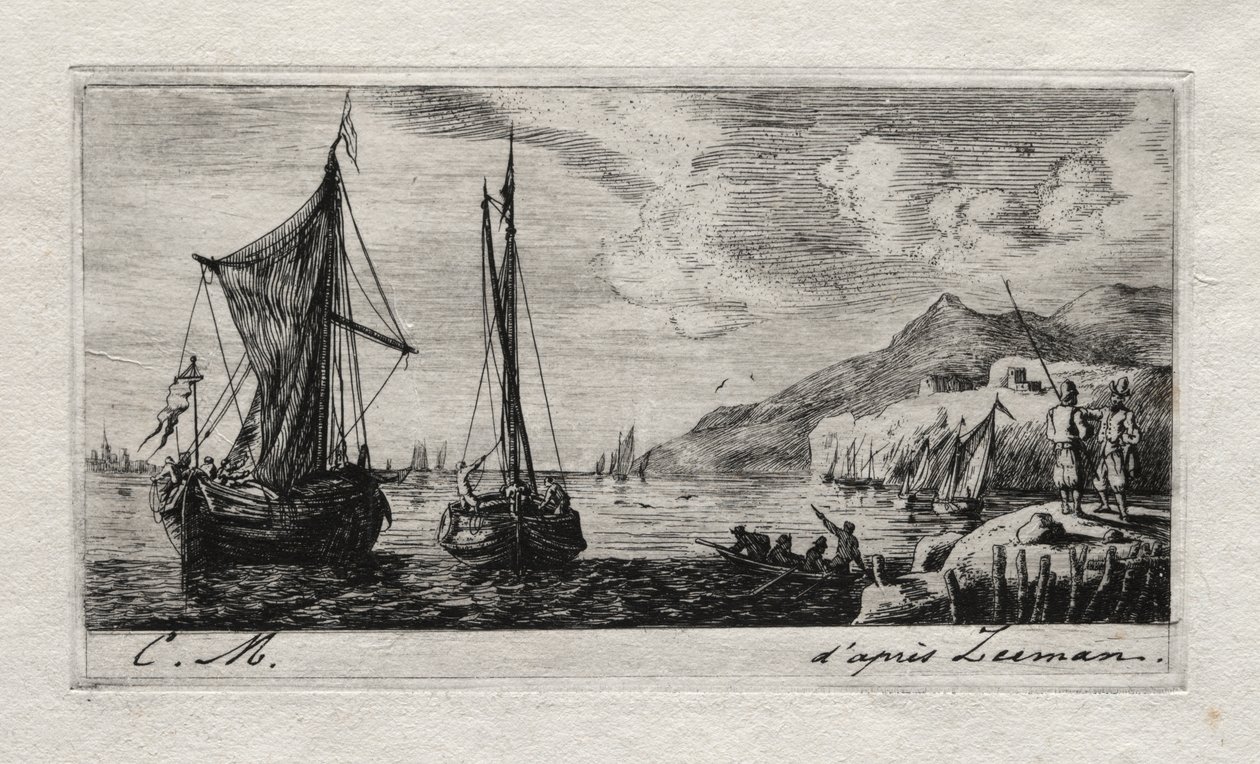 Calais - Öblítő csónakok alkotó: Charles Meryon