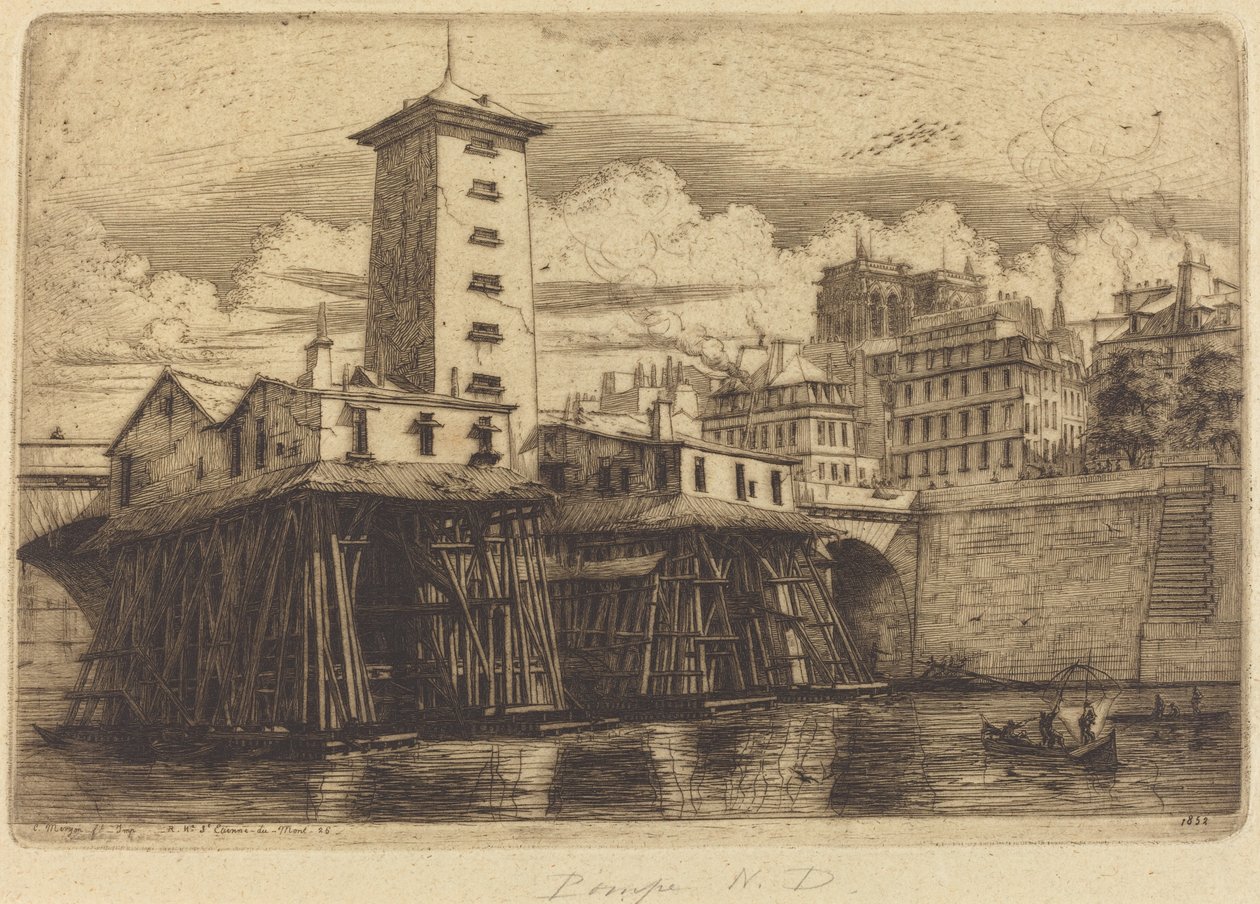 Notre Dame szivattyú, Párizs (A Notre Dame szivattyú) alkotó: Charles Meryon