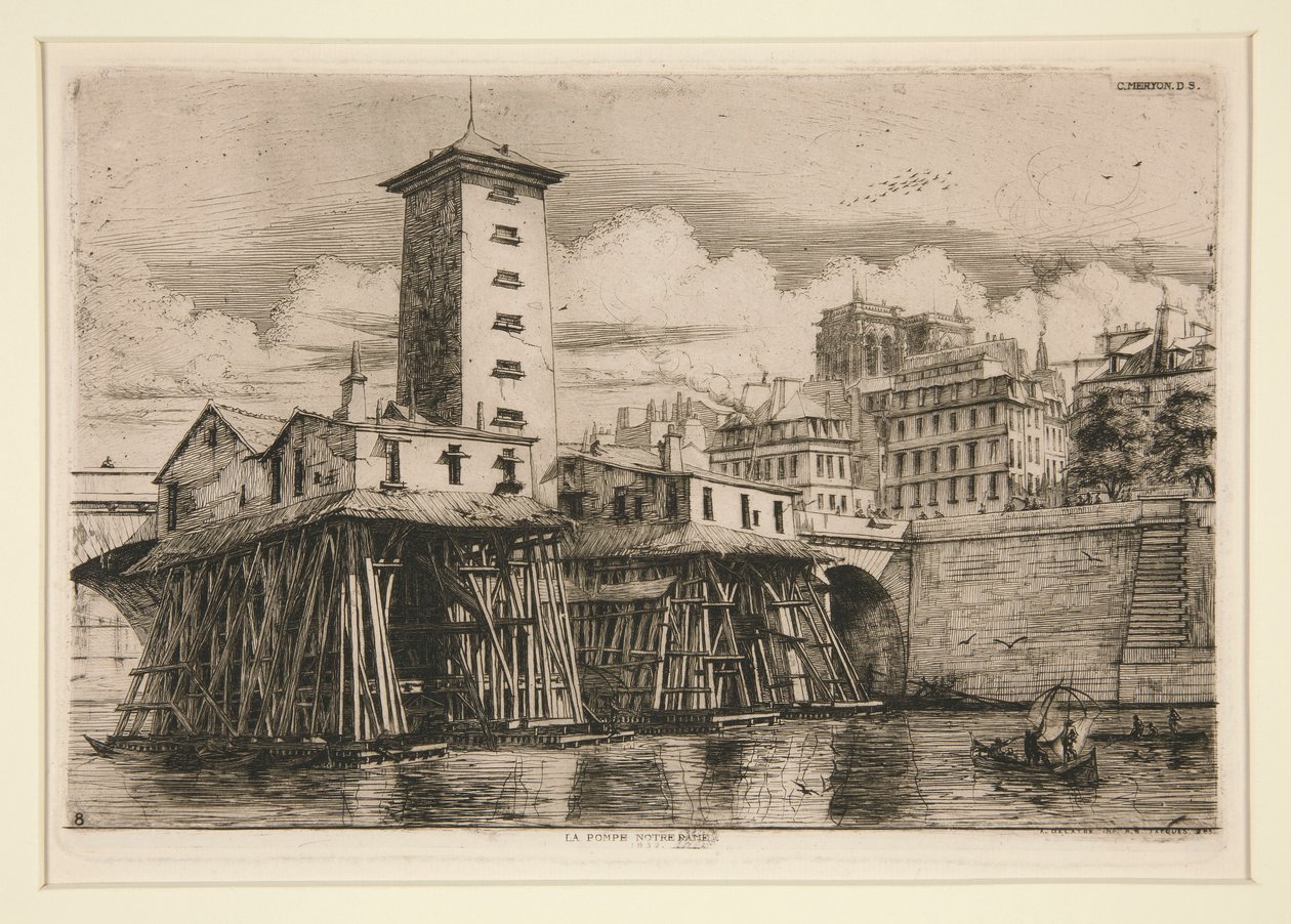 Notre Dame szivattyú alkotó: Charles Meryon