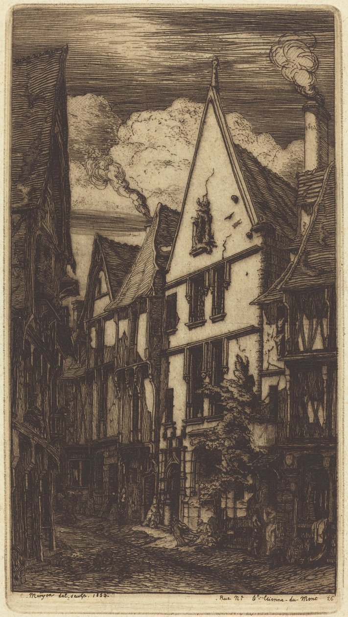 A Rue des Toiles, Bourges-ban alkotó: Charles Meryon