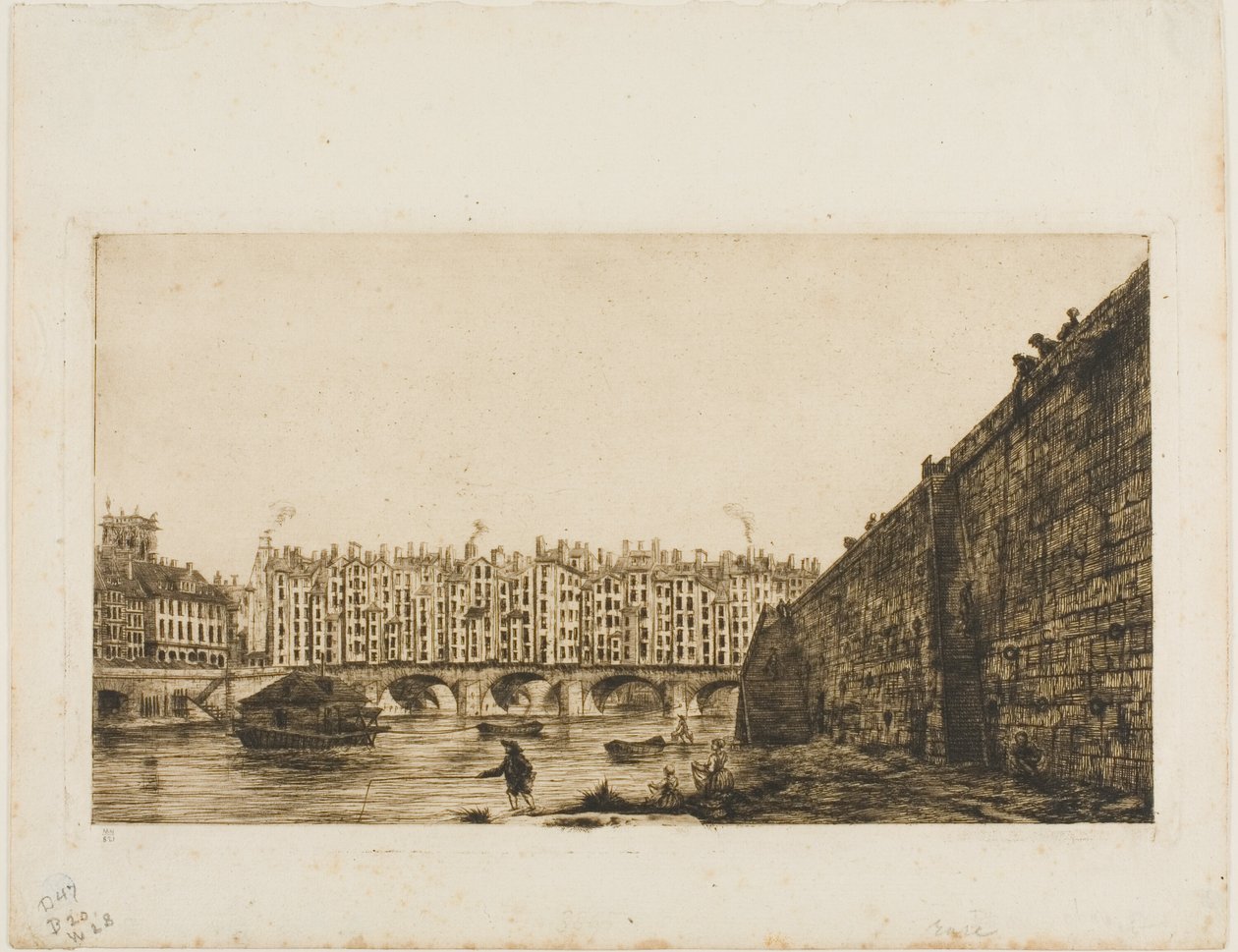 Pont-au-Change, Párizs, 1784 körül alkotó: Charles Meryon