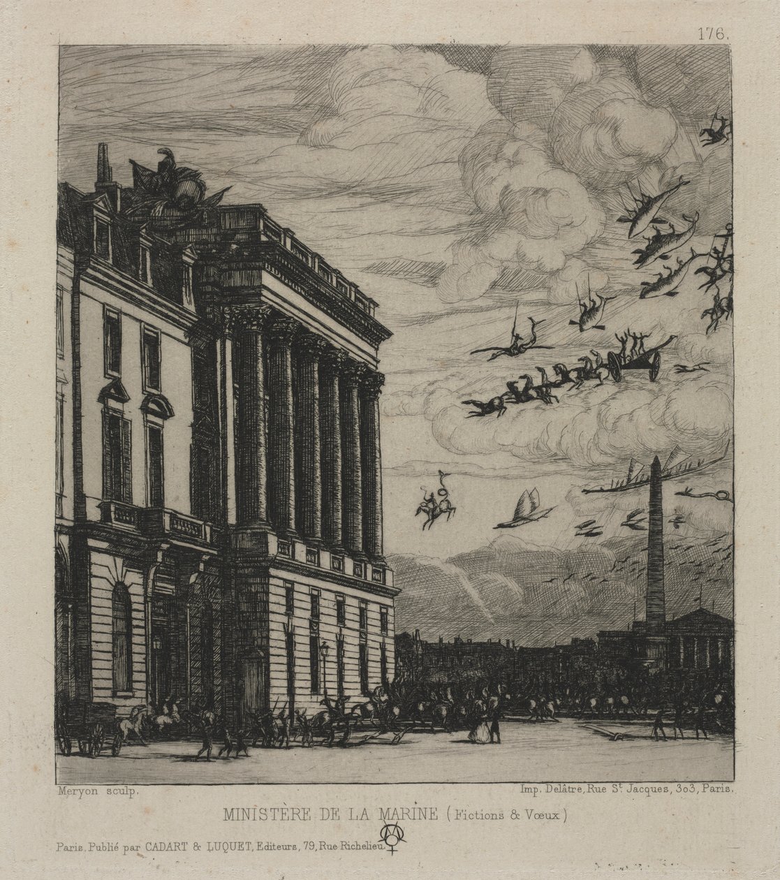 Az Admiralitás, Párizs, 1865. alkotó: Charles Meryon