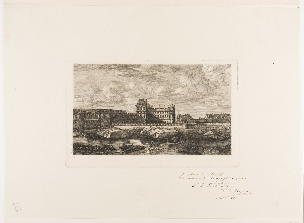 A régi Louvre, Párizs, 1651 alkotó: Charles Meryon