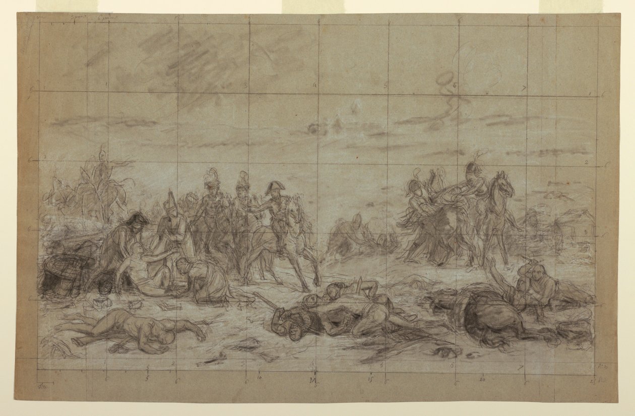 Tanulmány a "Napoleon at Eylau"-hoz alkotó: Charles Meynier