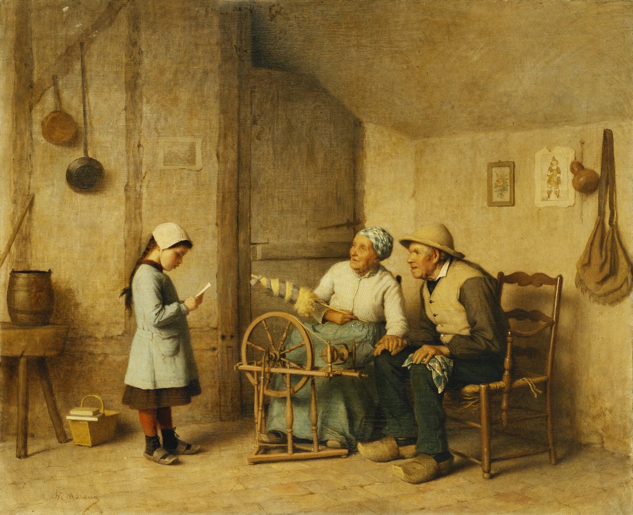 A büszke nagyszülők, alkotó: Charles Moreau