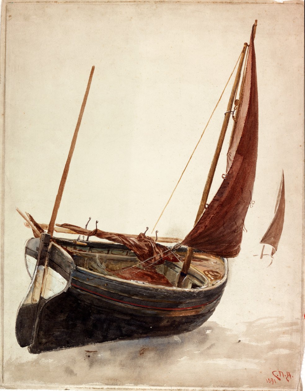Study of a Boat (testszín) alkotó: Charles Napier Hemy