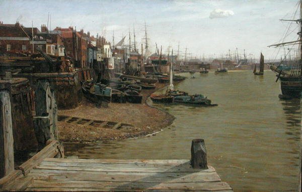 A Temze Limehouse-ban alkotó: Charles Napier Hemy