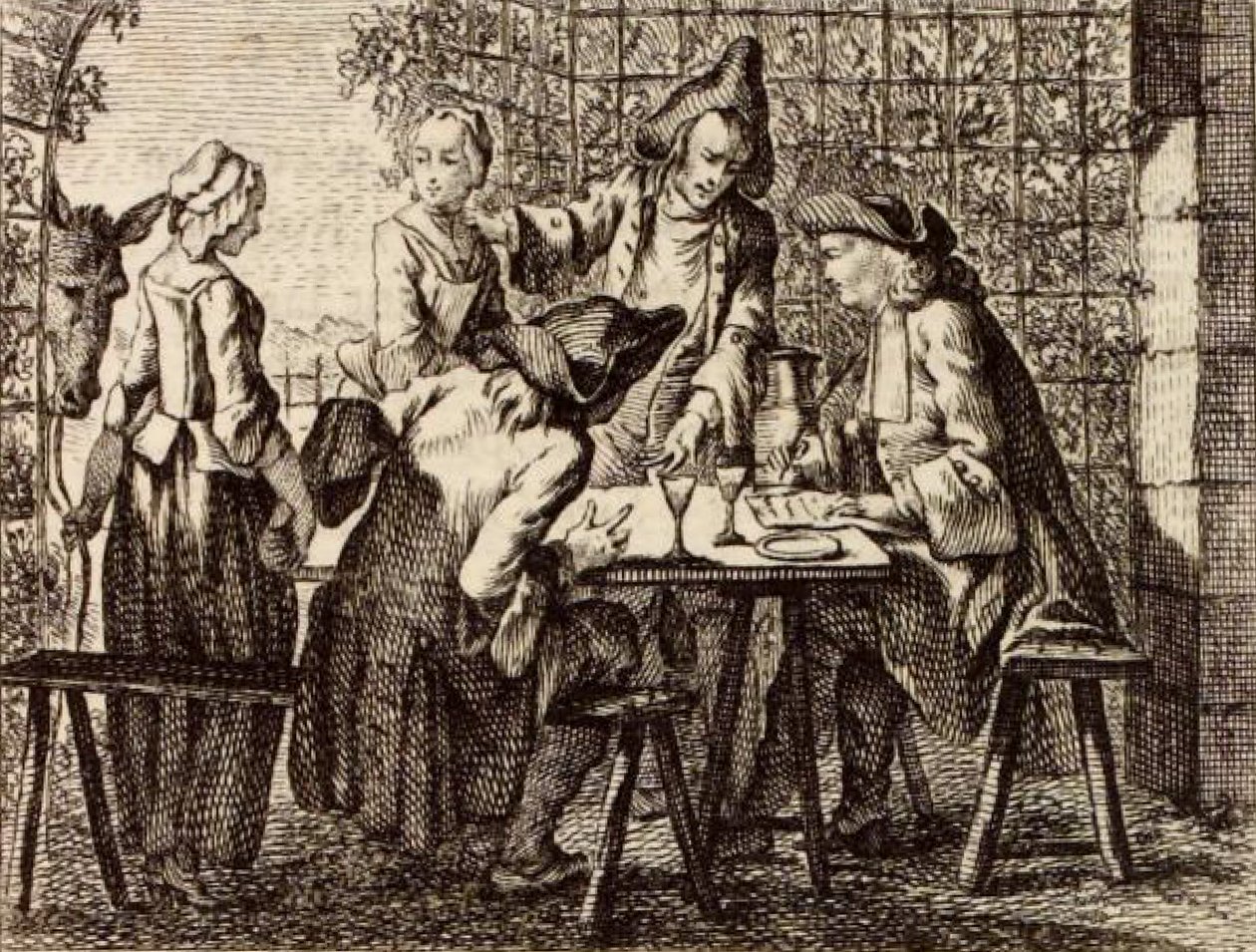 A kereskedők alkotó: Charles Nicolas Cochin
