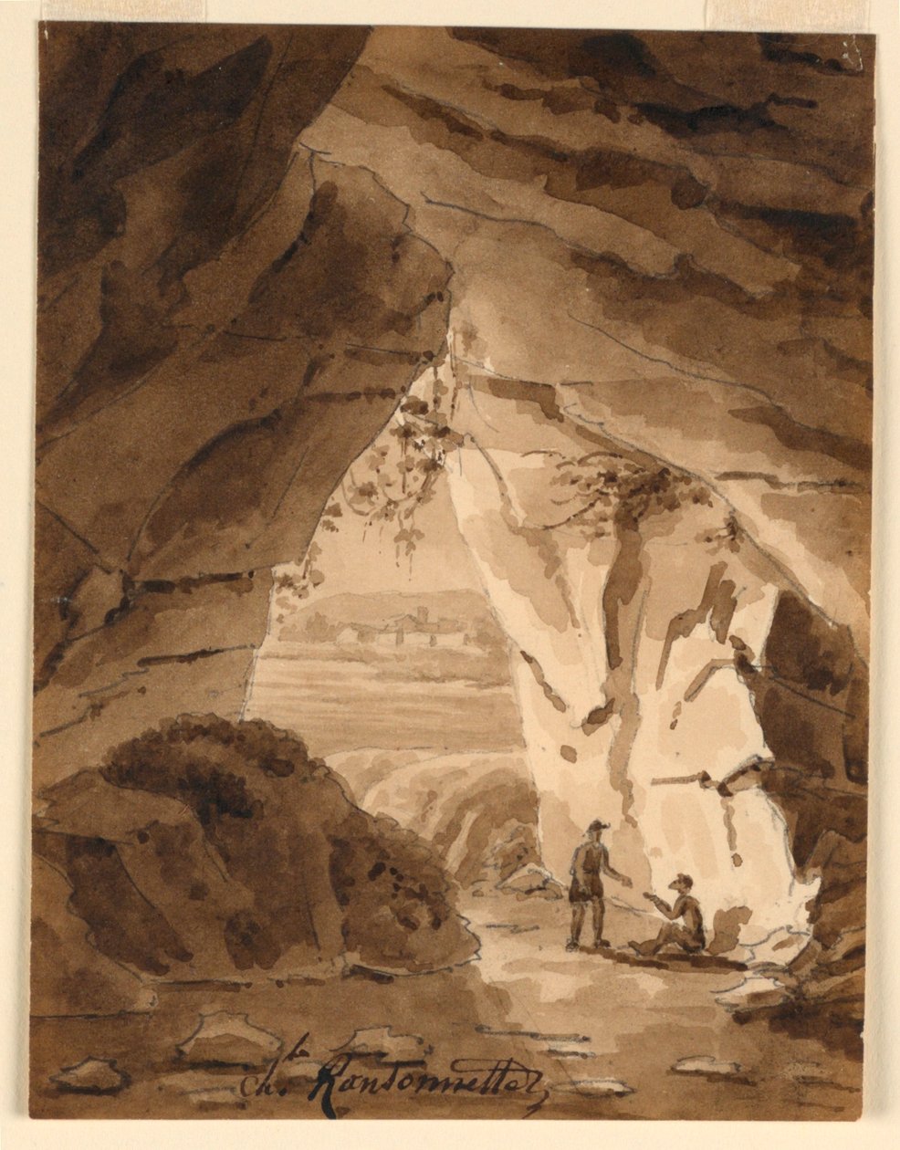 Egy barlangban alkotó: Charles Nicolas Ransonnette