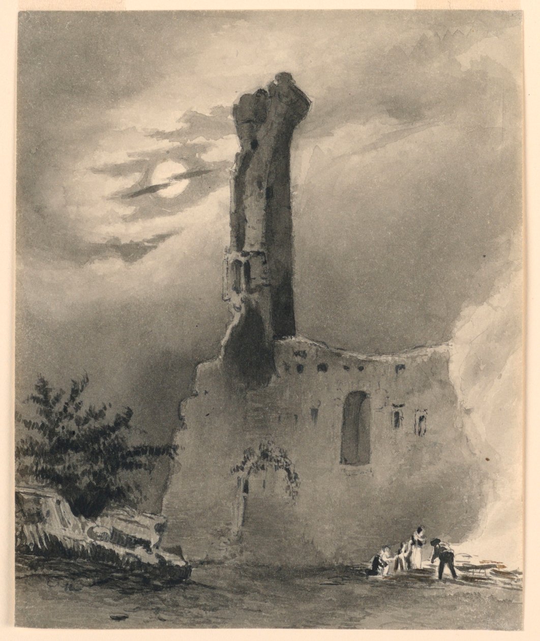 Középkori vár romjai alkotó: Charles Nicolas Ransonnette