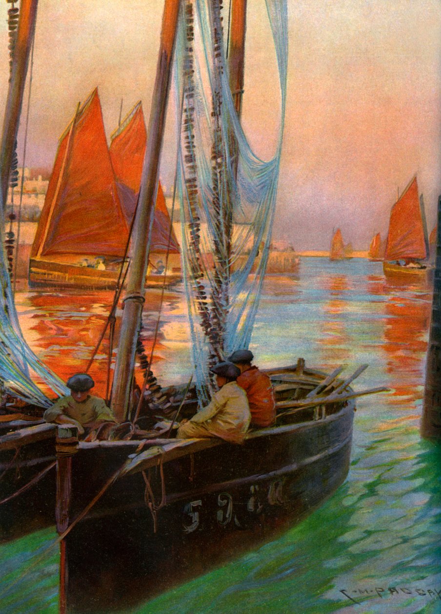 „Bresti halászhajók”, 1907. alkotó: Charles Padday
