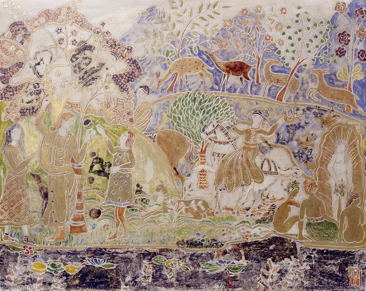 Figurák és Szarvas alkotó: Charles Prendergast