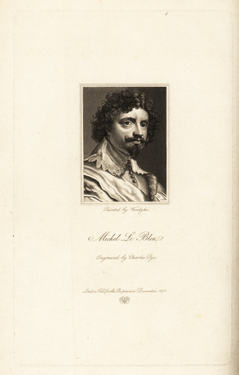 Michel le Blon portréja alkotó: Charles Pye