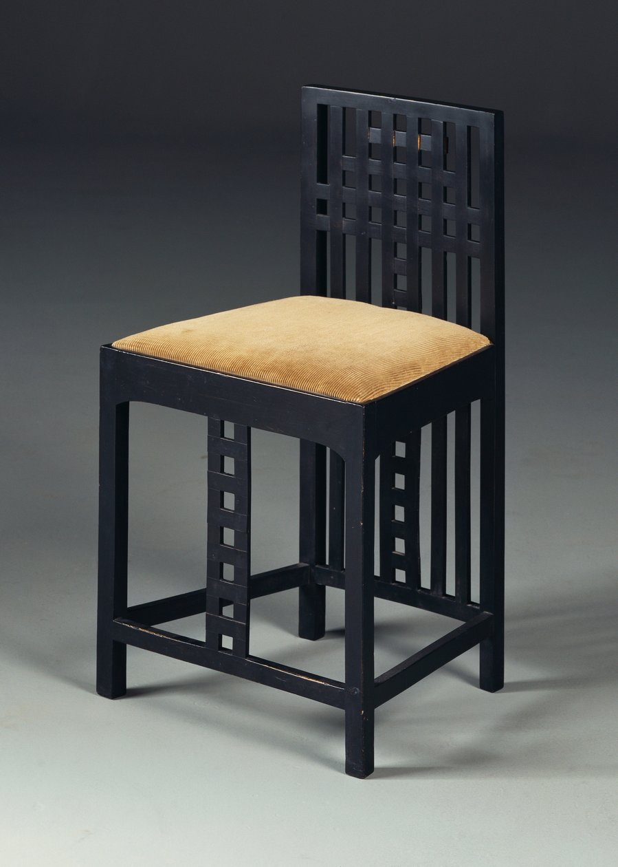 Oldalszék, 1905/10 körül (ebonizált fa) alkotó: Charles Rennie Mackintosh