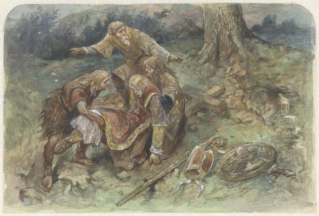 A sebesült Adalbertet elhurcolják alkotó: Charles Rochussen