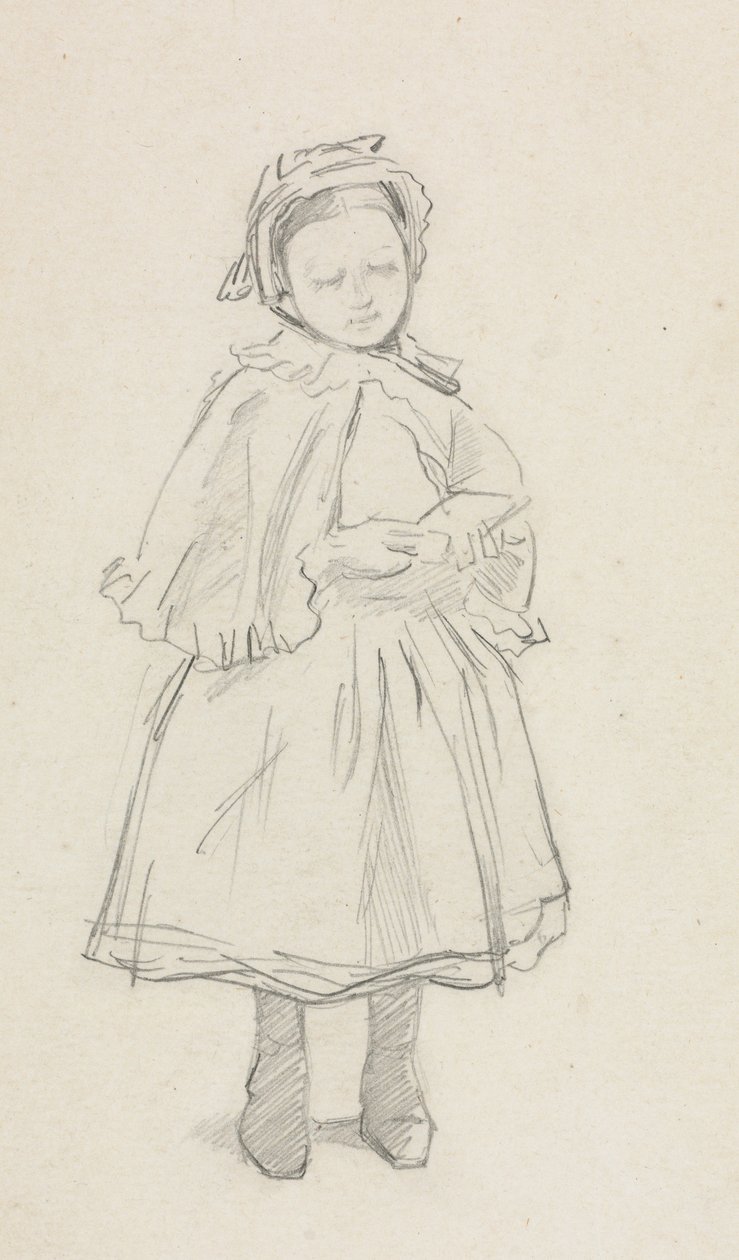 Tanulmány egy kislánynak. alkotó: Charles Samuel Keene