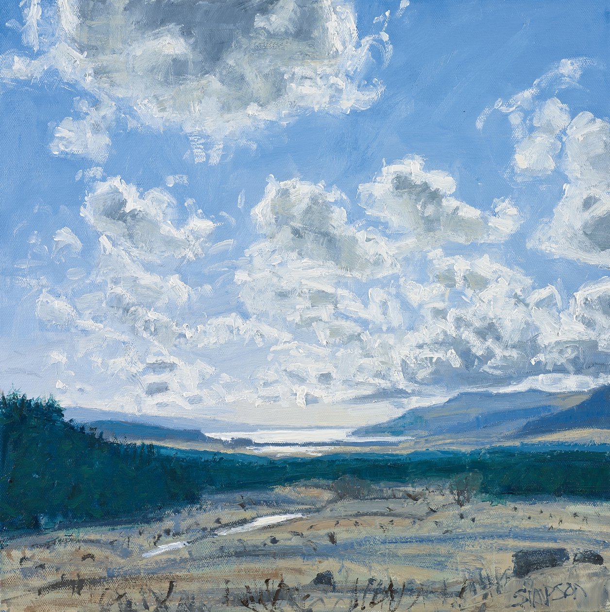 Loch Scridain, Mull, 2013 (olaj, vászon) alkotó: Charles Simpson