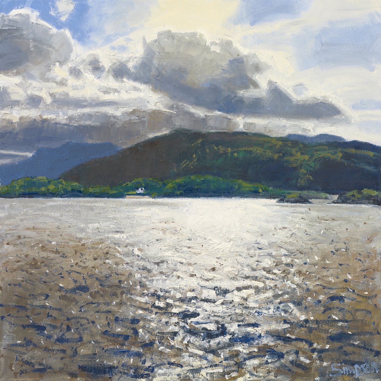 Loch nan Uamh, 2015 (olaj, vászon) alkotó: Charles Simpson