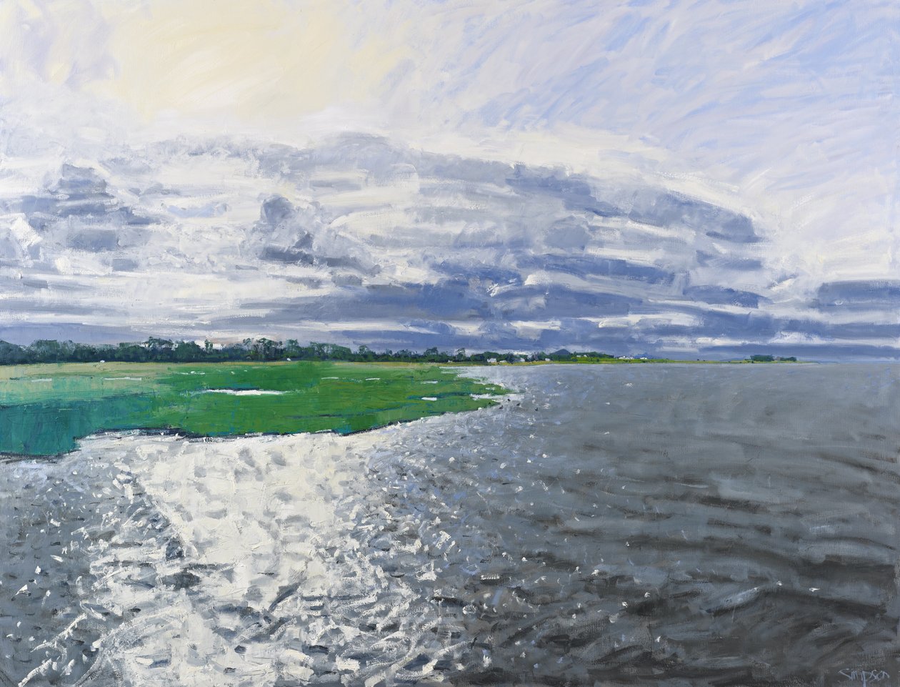 Októberi fény, Aberlady, 2012 (olaj, vászon) alkotó: Charles Simpson