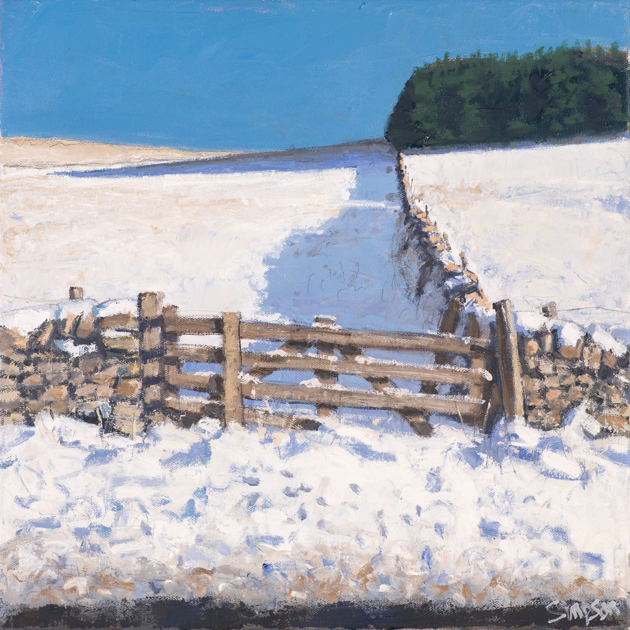 Útszéli kapu, 2017 (olaj, vászon) alkotó: Charles Simpson