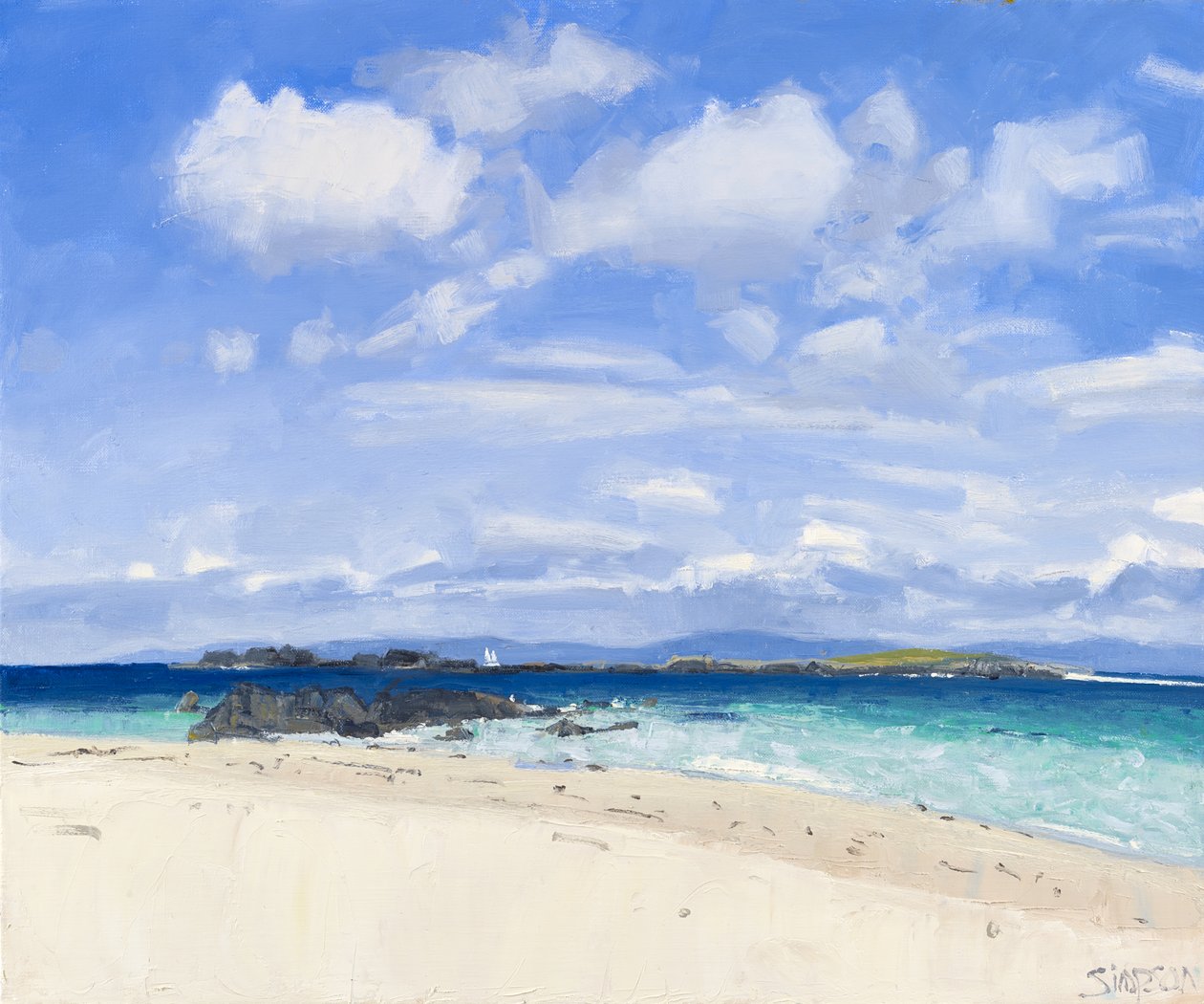 Nyári égbolt, Iona, 2015 (olaj, vászon) alkotó: Charles Simpson