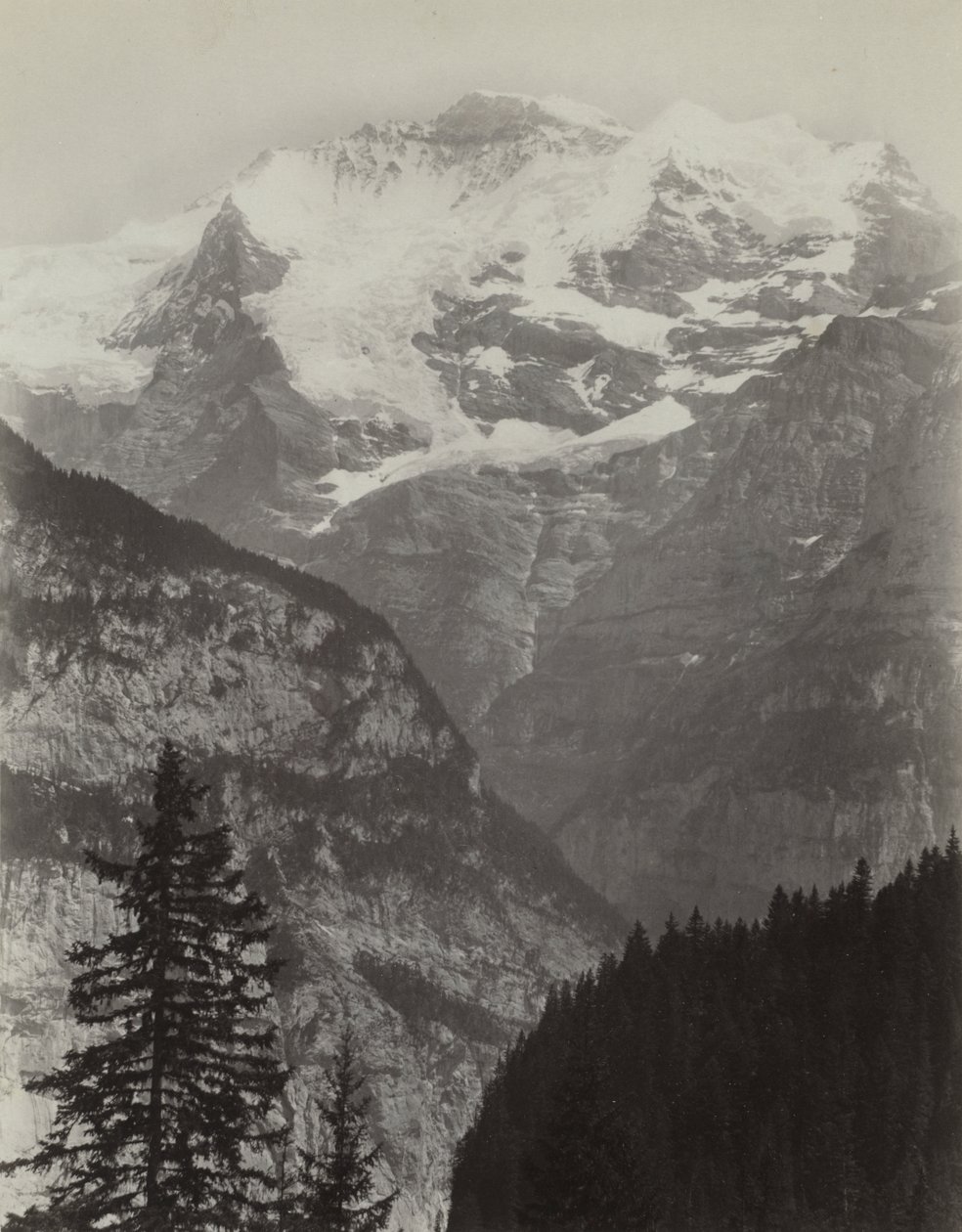 Jungfrau, kilátás Murrenből, Svájc alkotó: Charles Soulier