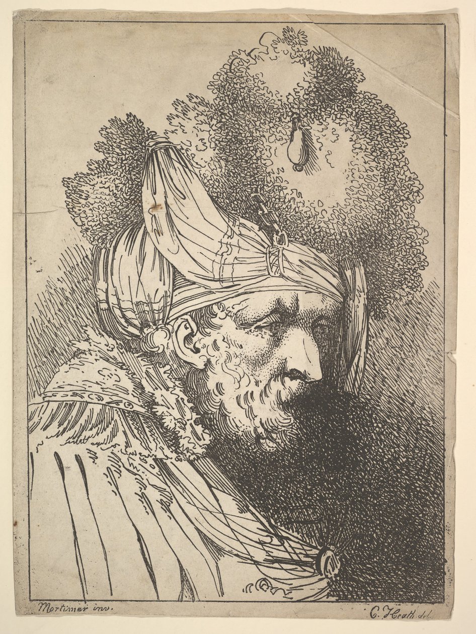 Oriental Head, kb. 1803. alkotó: Charles Theodosius Heath