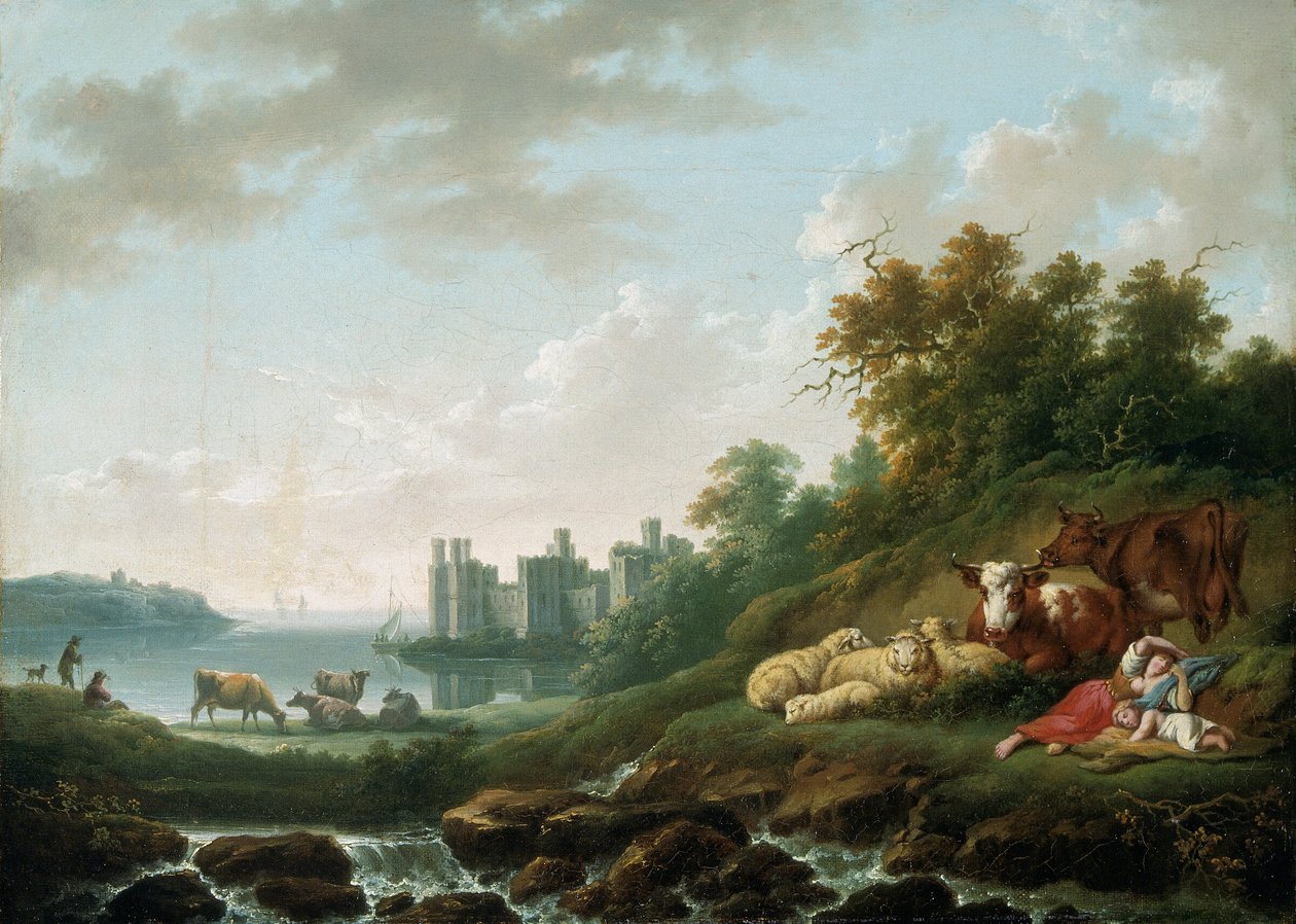 "Caernarvon Castle", 1783-1840 alkotó: Charles Towne