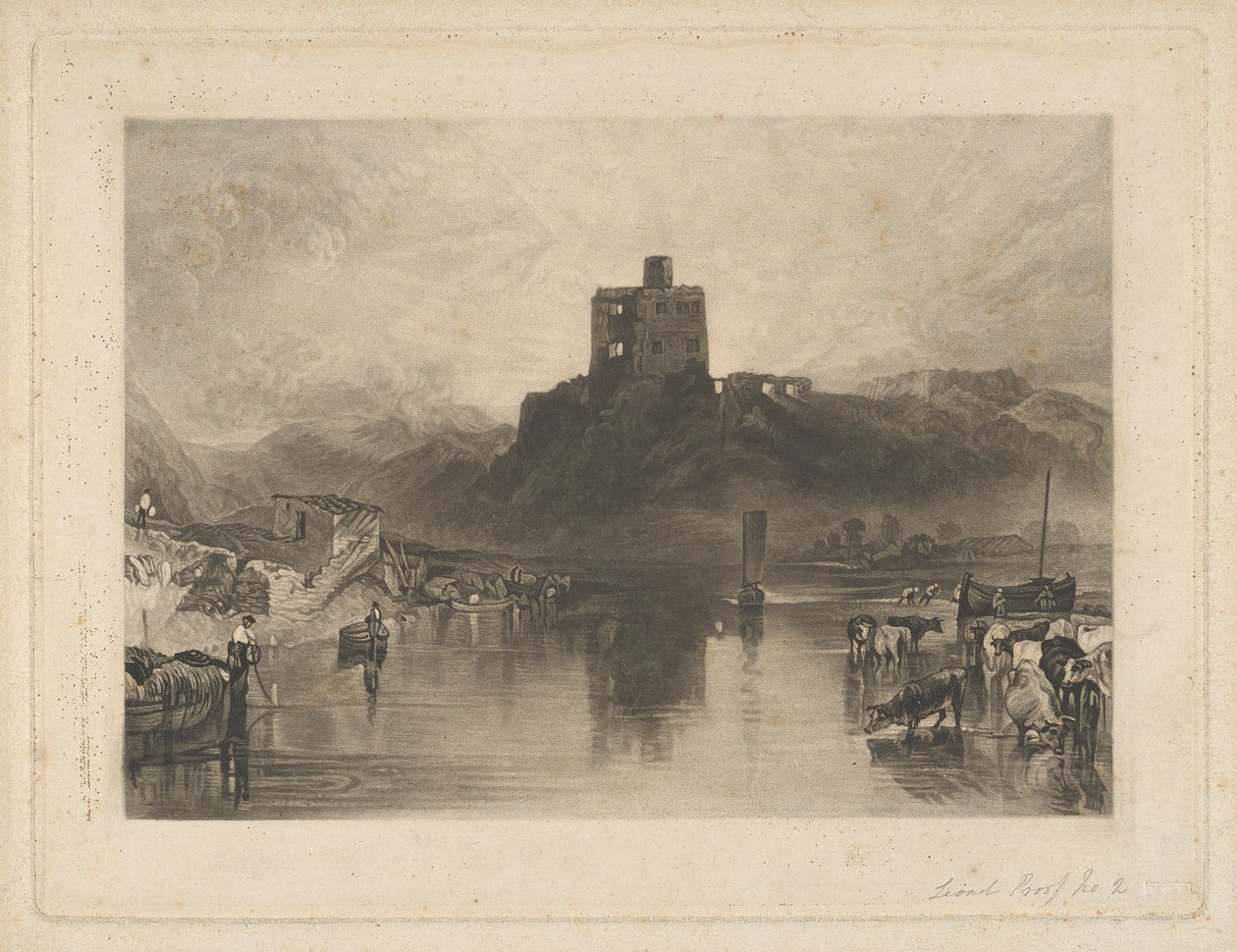 Norham kastély, a Tweed folyón alkotó: Charles Turner