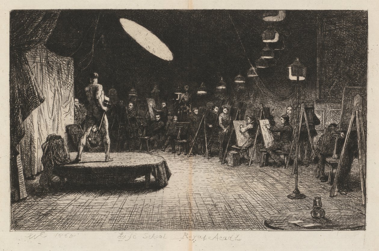 Életiskola Királyi Akadémia, 1865. alkotó: Charles West Cope