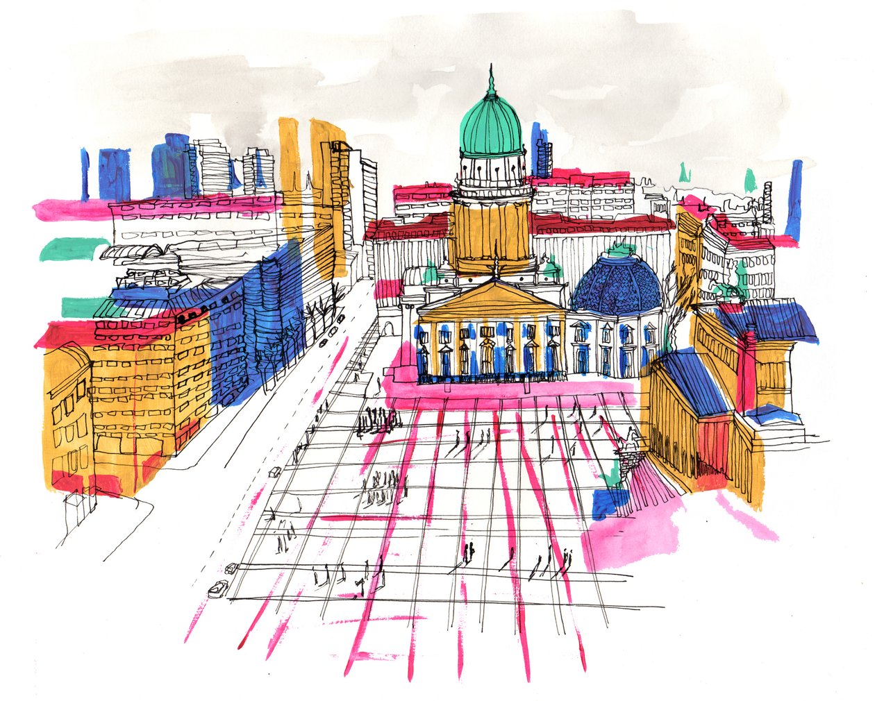 Berlin, 2015, akril és tinta alkotó: Charlotte Orr