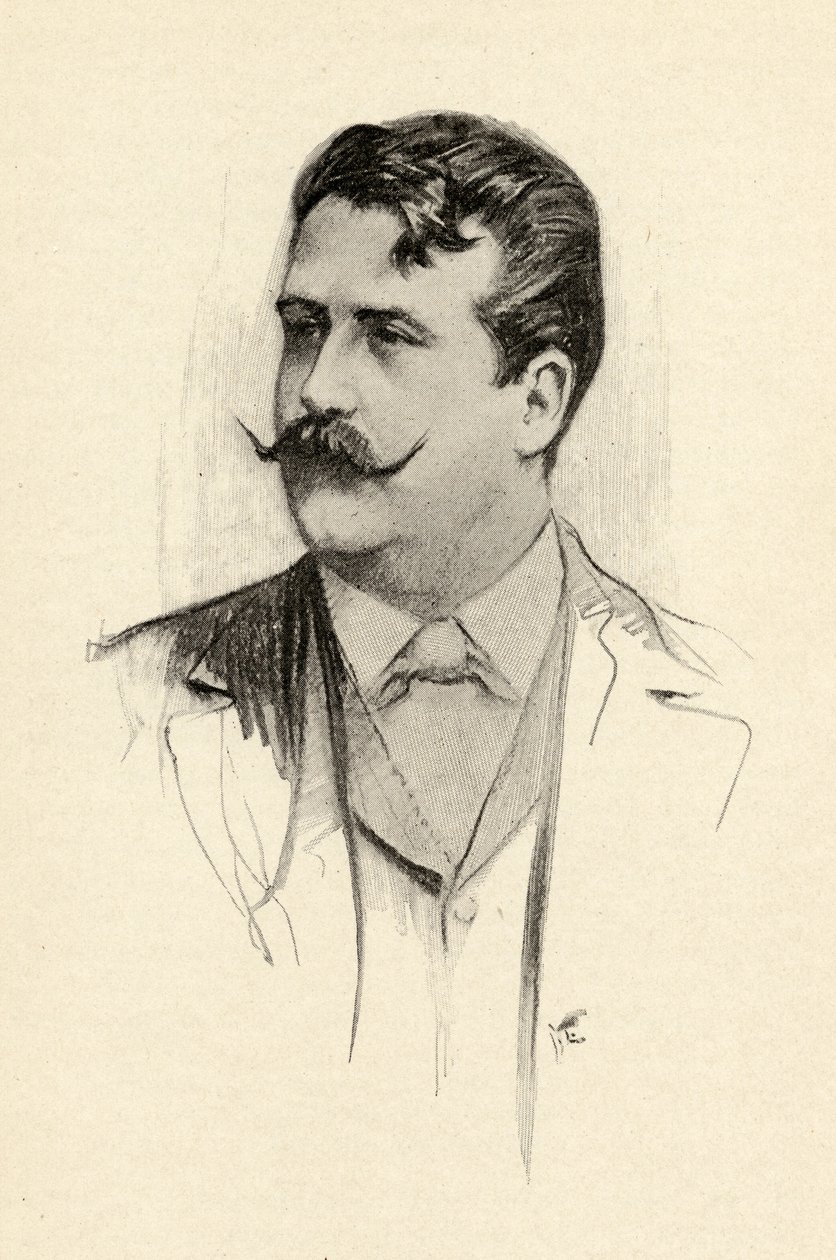 Ruggero Leoncavallo (1857-1919) illusztrációja Olin Downes „A zene csábítása” című művéből, 1922 alkotó: Chase Emerson