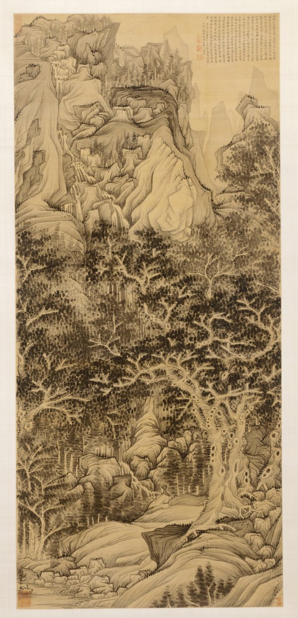 Öt szürkehályog hegye, 1650. alkotó: Chen Hongshou