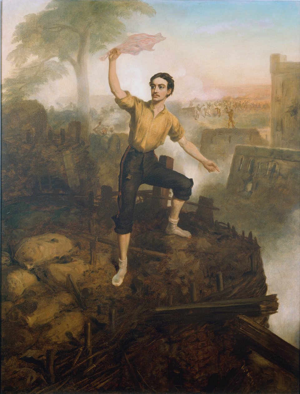 Thomas Adair Butler hadnagy (1836-1901) megkapta a Victoria-keresztet Lucknowban az indiai lázadás során 1858. március 9-én, 1860 körül. alkotó: Chevalier Louis William Desanges