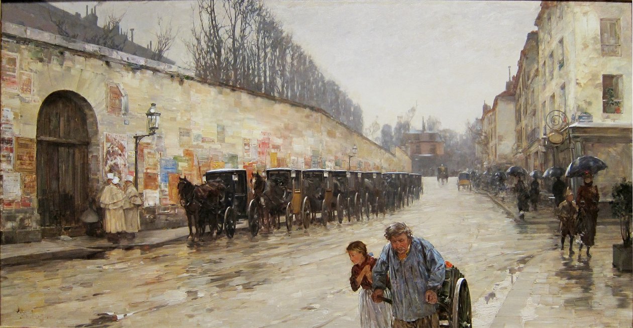 Felhőszakadás, rue Bonaparten French: Zápor, rue Bonaparten alkotó: Childe Hassam