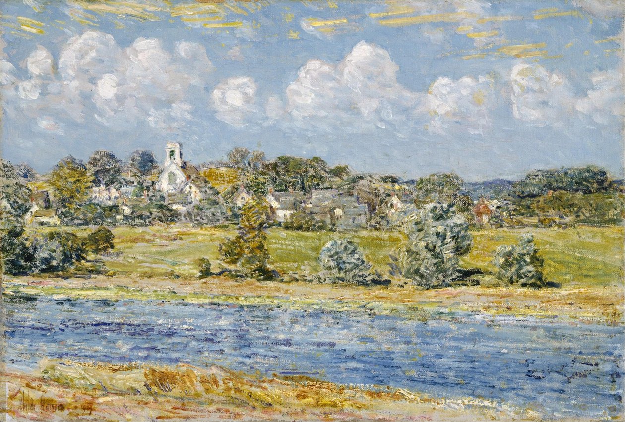Tájkép Newfieldsben, New Hampshire-ben alkotó: Childe Hassam