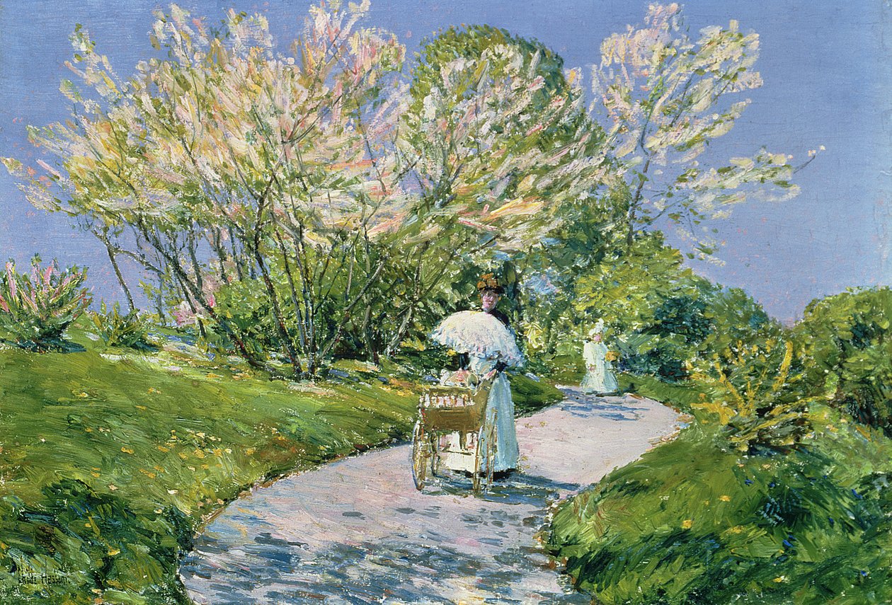 Séta a parkban (olaj) alkotó: Childe Frederick Hassam