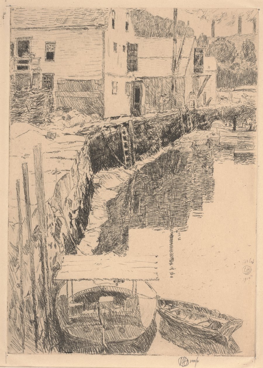 Cos Cob Dock alkotó: Childe Frederick Hassam