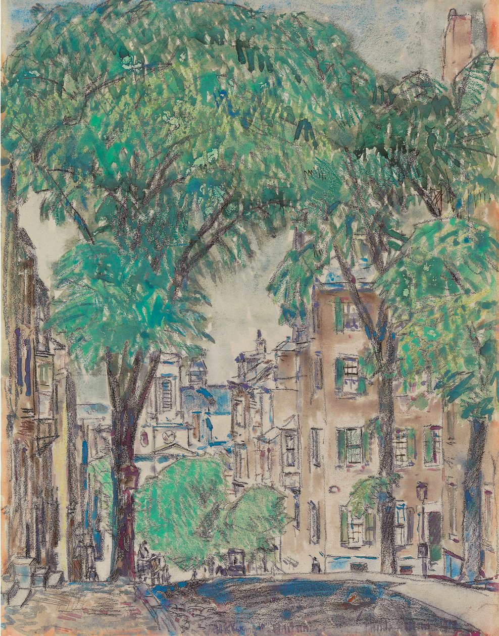 Mount Vernon Street, Boston alkotó: Childe Frederick Hassam