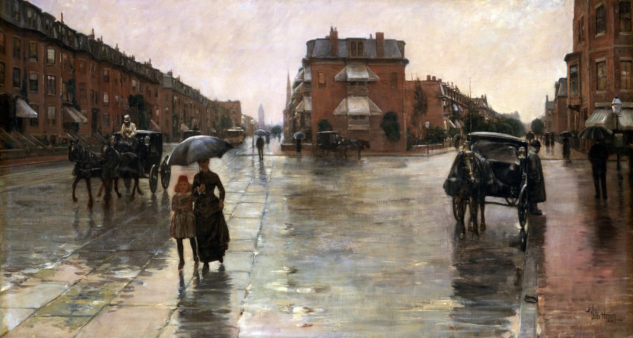 Esős nap, Boston alkotó: Childe Frederick Hassam